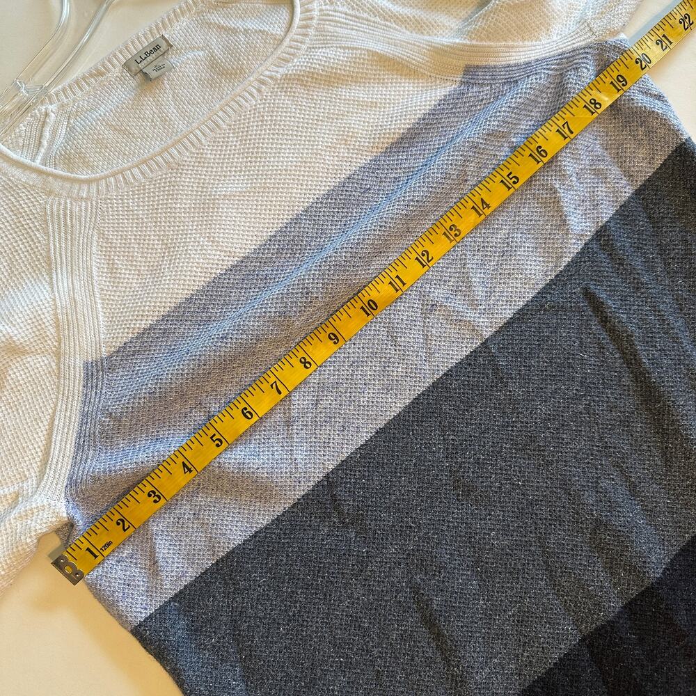 L.L. Bean Colorblock Thermal Top Womens Large Raglan Recycled Cotton Waffle Knit - Picture 8 of 10